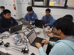 Seniors working on Capstone Project