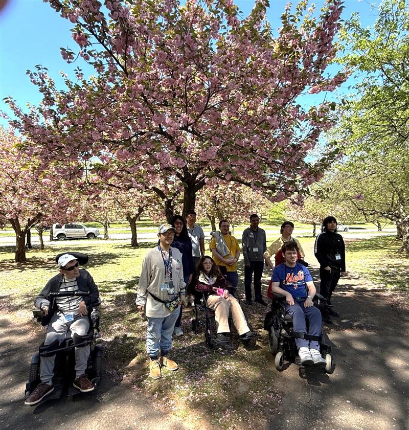 Clients visit a park